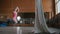Dance with whip - girl gymnast perform circus exercise - video with sound