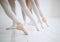 Dance with your heart and your feet will follow. Shot of a group of ballerinas with toes pointed.