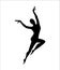 Dancer girl silhouette. Logo or icon for a dance school.