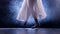 Dancer in pointe shoes dancing. No face. Close-up. Slow motion. HD.