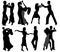 Dancer silhouettes