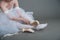 Dancer wears pointes