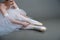 Dancer wears pointes