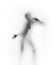 Dancer woman in action, diffuse silhouette