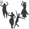 Dancer/ women dancer silhouette vector clipart