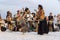 Dancers at beach drum circle