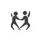 Dancers couple vector icon