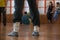 dancers foots, legs, on floor