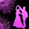 Dancers with grunge vector