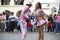 Dancers performing for the carnival opening of Salta, Argentina