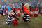 Dancers at Quyllurit\'i inca festival in the peruvian andes near ausangate mountain.