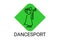 dancesport sport vector line icon. a couple of dancers are dancing in the ballroom