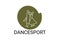 dancesport sport vector line icon. a couple of dancers are dancing in the ballroom