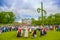 Dancing around the maypole in Midsummer