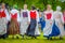 Dancing around the maypole in Midsummer