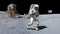 Dancing of astronaut on the moon. Elements of this video furnished by NASA.