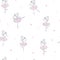 Dancing ballerina childish seamless pattern