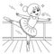 Dancing Ballerina Girl Coloring Page for Kids