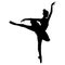 Dancing ballerina silhouette