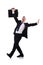 Dancing businessman isolated