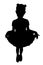 Dancing child, silhouette