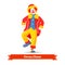 Dancing circus clown