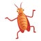 Dancing cockroach icon, cartoon style