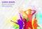 Dancing Colorful Girl Splash Paint Dance Banner