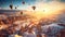 Dancing Colors in the Sky: Cappadocia\\\'s Enchanting Hot Air Balloons