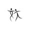 dancing couple icon. Dance elements. Premium quality graphic design icon. Simple love icon for websites, web design, mobile app, i