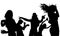 Dancing Crowd Silhouette