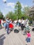 Dancing on the dance floor of Gorky Park, Moscow