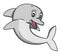 Dancing dolphin cartoon design illustration