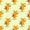 Dancing elephant seamless pattern