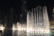 Dancing fountain show. Magical view night. Tourist attraction. Luxury travel inspiration.