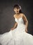 Dancing Funny Bride in Wedding Dress, Emotional Bridal Portrait