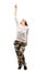 Dancing girl in camouflage pants