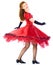 Dancing girl in red dress