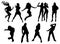 Dancing Girls Silhouette