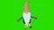 Dancing gnome character in striped hat USA flag United States Independence Day 3D animation 4K. 4th of July screensaver