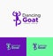 Dancing Goat Funny Cute Beautiful bright Logo Icon