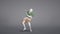 Dancing human made out of balloons. Balloon Dance, inflatable human. 3D rendering