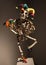 Dancing jester skeleton paper mache