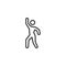 Dancing man line icon