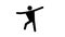 Dancing man, stick figure human, icons people dance, Animation