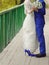 Dancing Newlyweds on Bridge