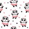 Dancing panda pattern