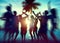 Dancing Party Enjoyment Happiness Celebration Outdoor Beach Concept