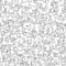 Dancing party seamless pattern in black and white