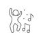 Dancing person line outline icon